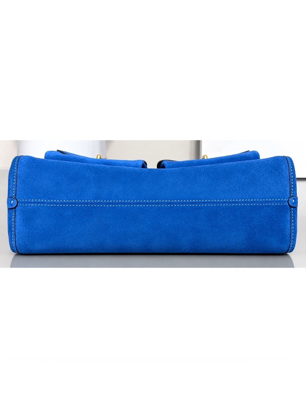 COACH Turnlock Suede Haversack Bag 27, BLUE JAY - Picture 8 of 10